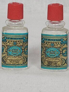 (2) Vintage Echt Kolnisch Wasser 4711 Eau De Cologne Original Mini 3ml Travel